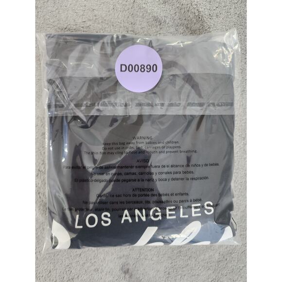 Young & Reckless Los Angeles Crew Neck Short Sleeve Logo Tee Size L Black White - Picture 7 of 7